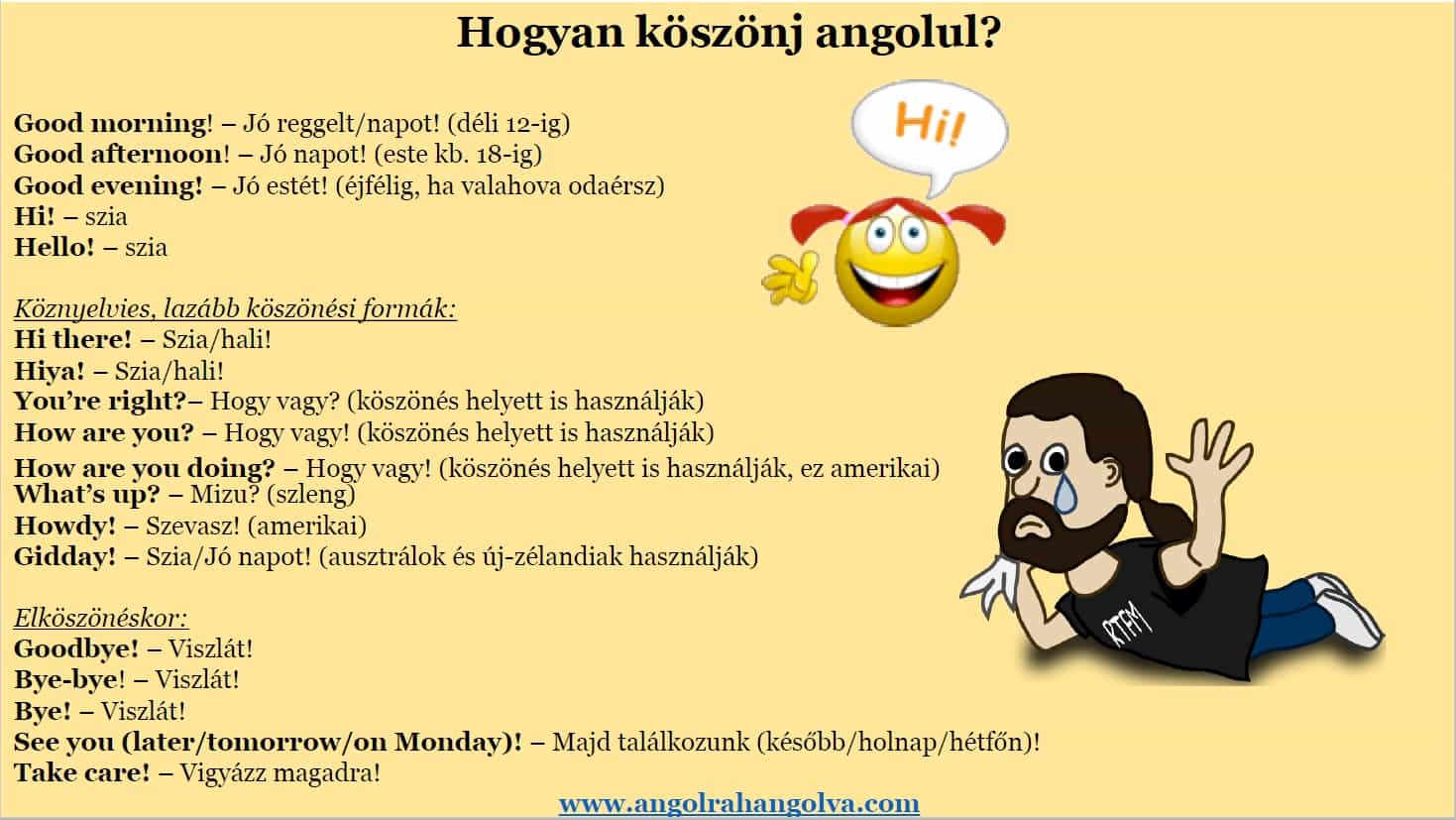 Hogyan köszönj angolul