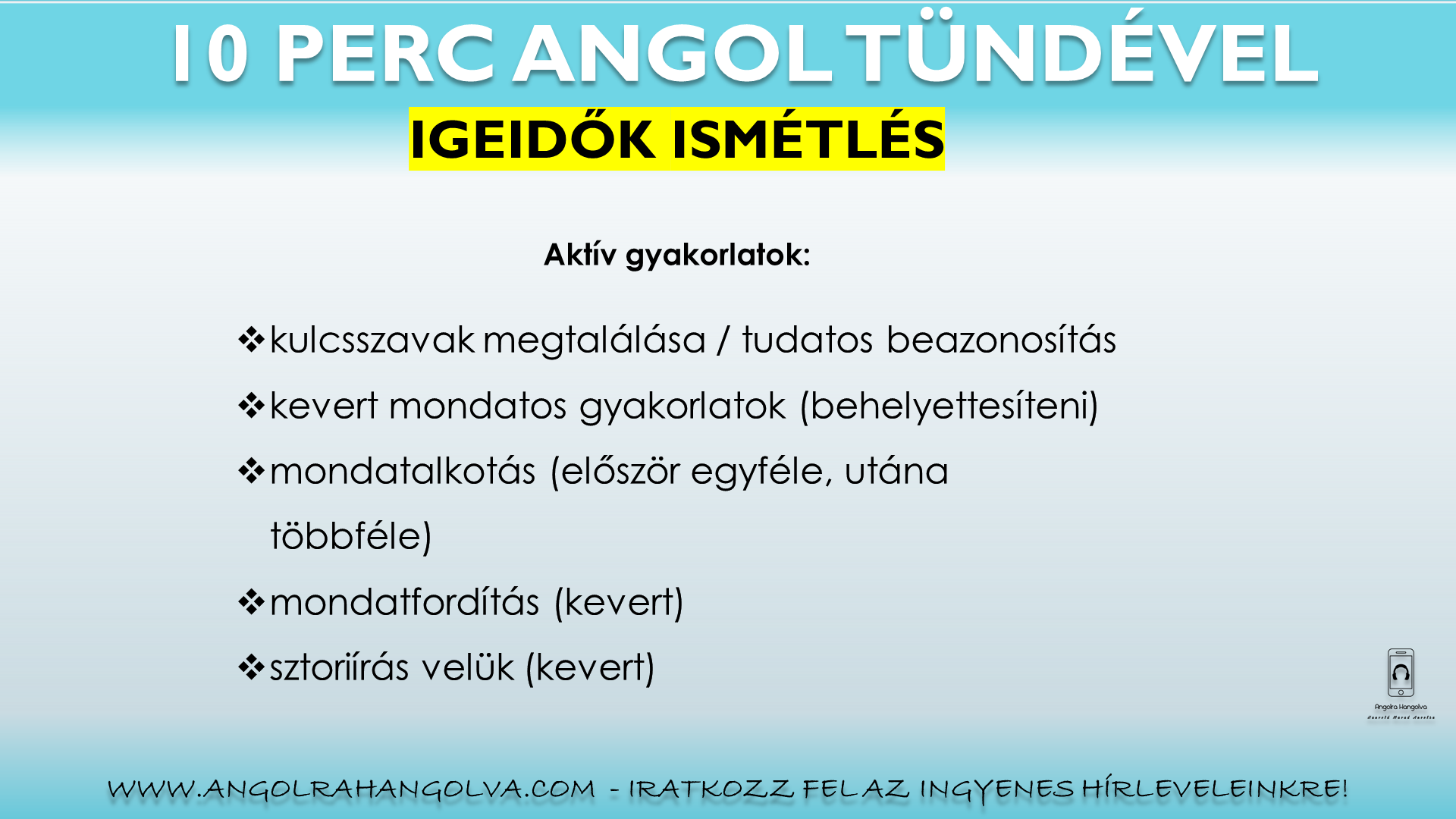 IGEIDŐK ÖSSZEHASONLÍTÁS – Angolra Hangolva